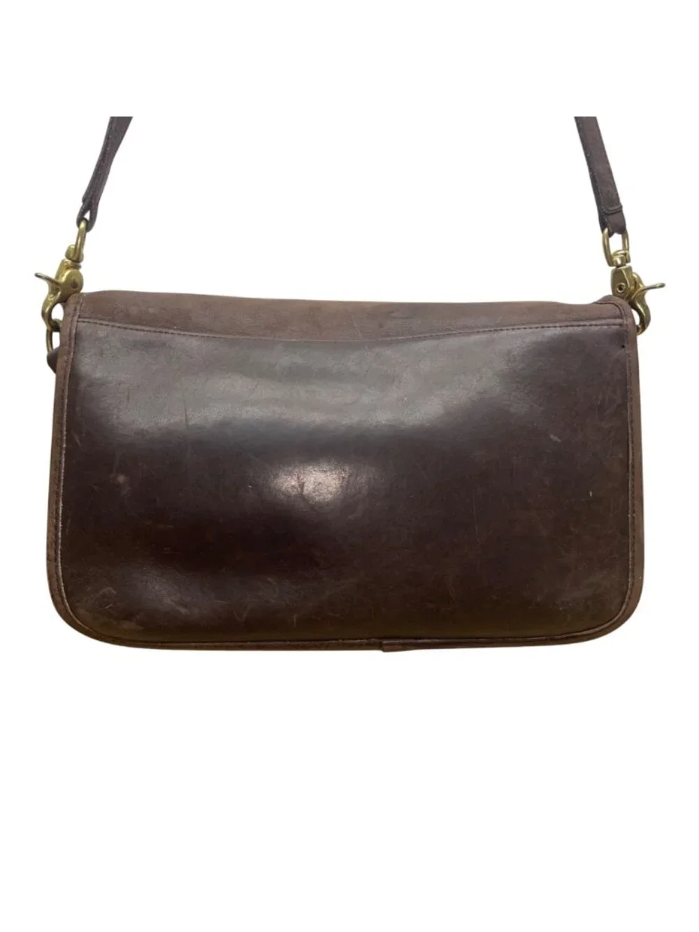 Vintage Coach Women’s Brown Leather With Twist Lock Closure Shoulder Bag